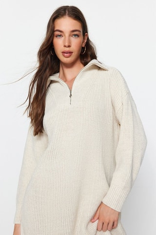 Vestido-camisola - Bege