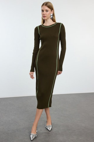 Vestido-camisola - Caqui