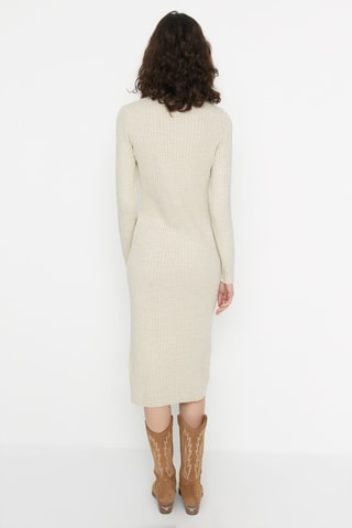 Vestido-camisola Bege