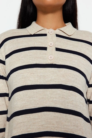 Vestido - Azul e cru