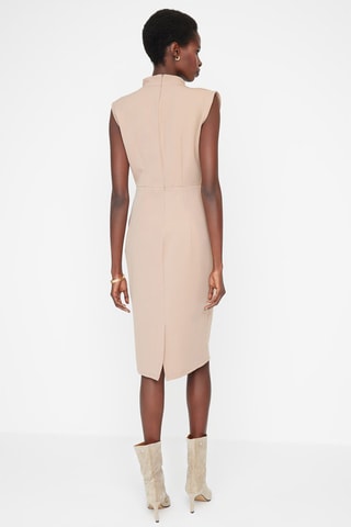 Vestido direito - Camel