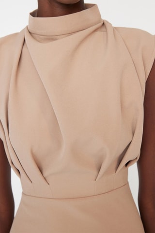 Vestido direito - Camel