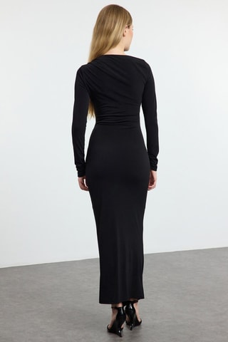Vestido drapeado - Preto