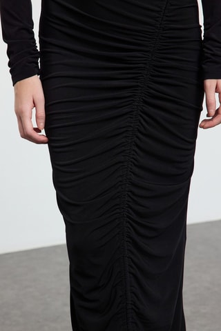 Vestido drapeado - Preto