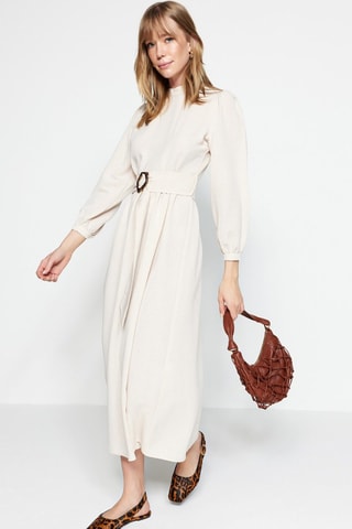 Vestido comprido - Bege