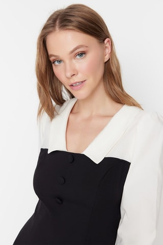 Vestido direito Preto