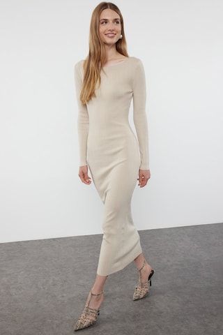 Vestido comprido - Bege