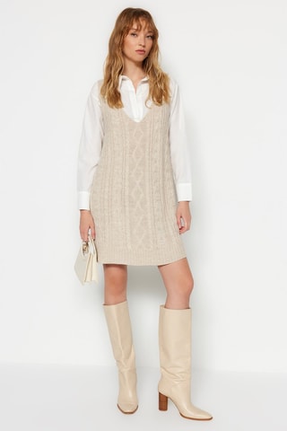 Robe pull - Beige - NC - visuel ou descriptif