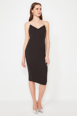 Vestido direito Preto