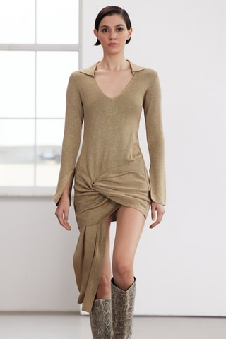 Vestido justo slim - Bege