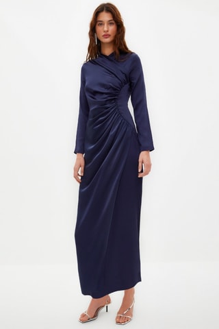 Vestido comprido - Azul-marinho