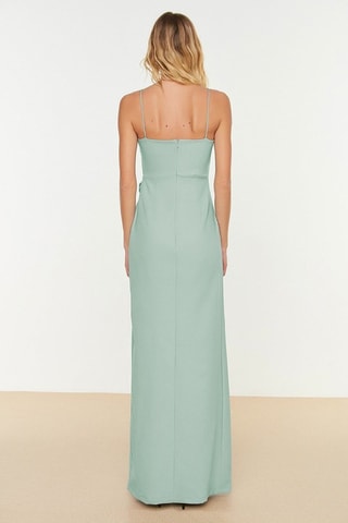 Vestido comprido - Verde-hortelã