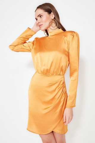 Vestido direito Laranja