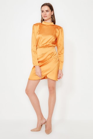 Vestido direito Laranja