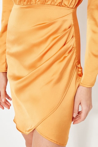 Vestido direito Laranja