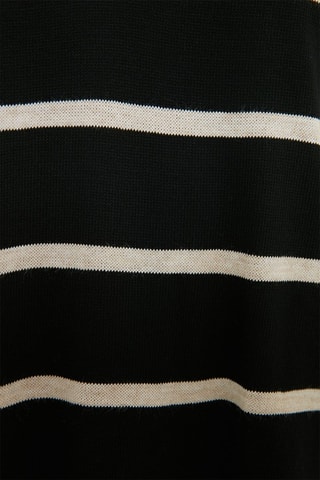 Vestido-camisola - Preto e branco