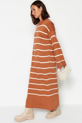 Vestido-camisola - Castanho