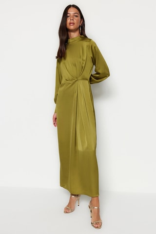 Vestido comprido Caqui