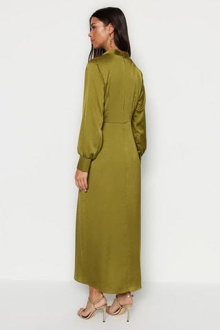 Vestido comprido Caqui