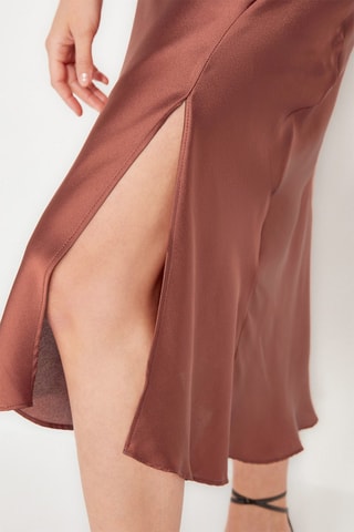 Vestido midi - Castanho