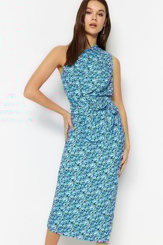 Vestido assimétrico - Azul