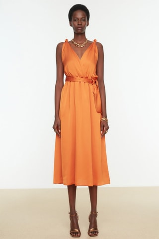 Vestido midi - Laranja