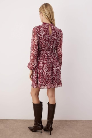 Vestido estilo patinadora - Bordô