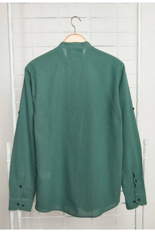 Camisa slim - Verde-escuro