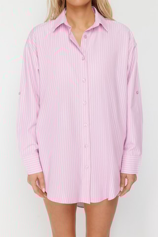 Túnica às riscas - Rosa