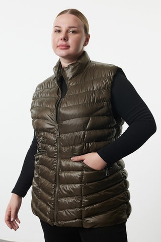 Colete acolchoado - Caqui