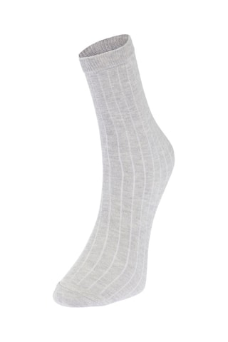 5 pares de meias - Azul-marinho e cinzento