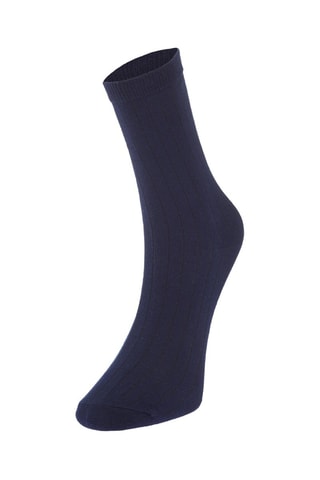 5 pares de meias - Azul-marinho e cinzento