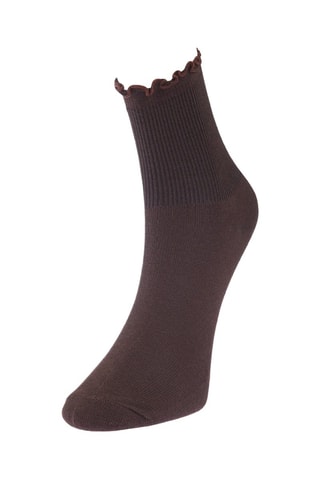 3 pares de meias - Castanho e branco