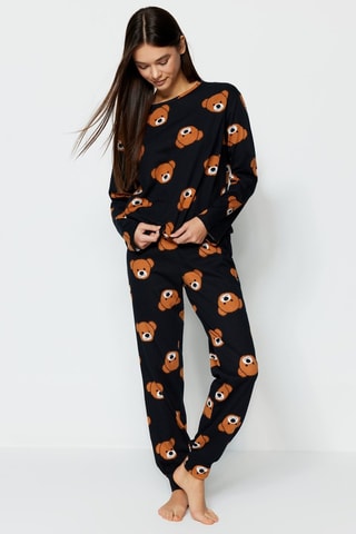 Pijama - Antracite e laranja