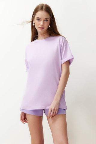 T-shirt oversize - 
Lilás