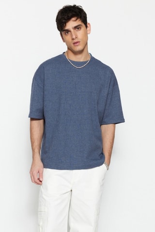 T-shirt oversize - Azul