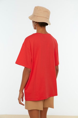 T-shirt oversize - Vermelho