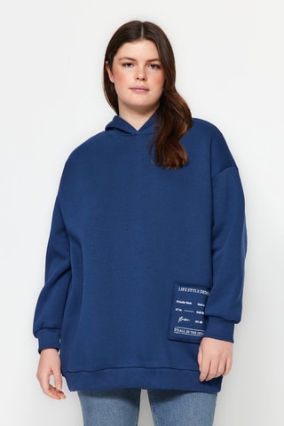 Sweat com capuz - Azul-escuro