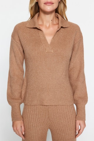 Camisola e calças - Camel