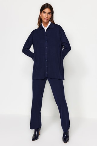 Cardigã e calças - Azul