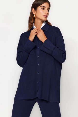 Cardigã e calças - Azul