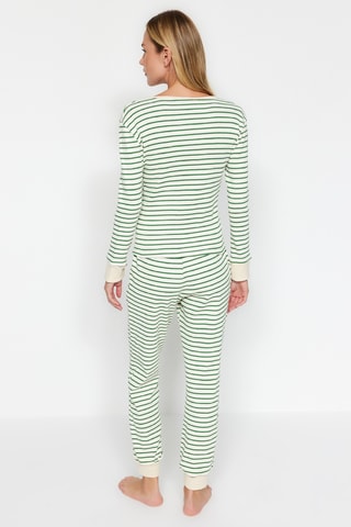 Pijama - Branco e verde