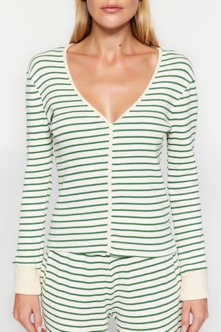 Pijama - Branco e verde