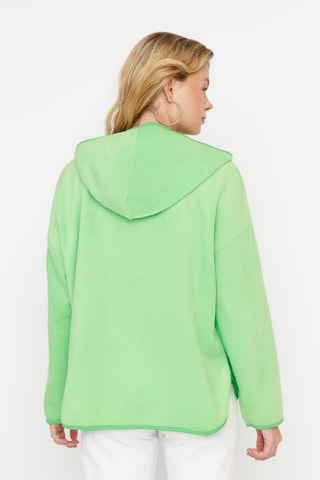 Sweat oversize com capuz - Verde