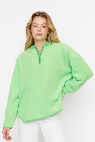 Sweat oversize com capuz - Verde