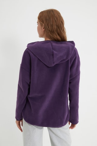 Sweat oversize com capuz - Violeta
