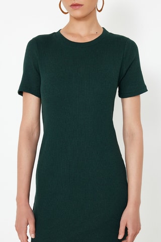 Vestido direito - Verde-escuro