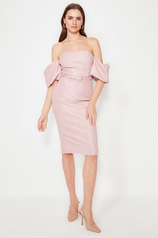 Robe fourreau - Rose pâle