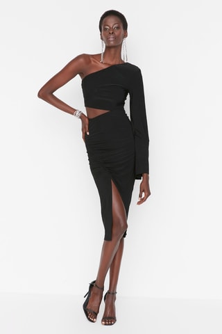 Vestido assimétrico - Preto