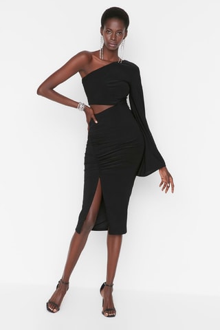 Vestido assimétrico - Preto